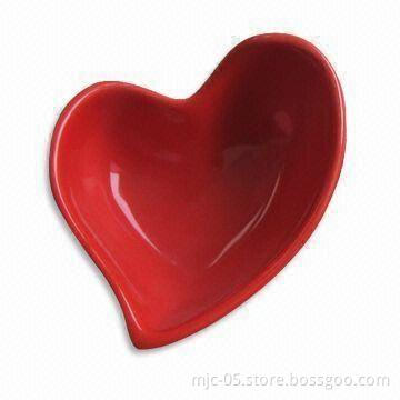 Heart-shaped Ceramic Dinnerware Set, Customized, Shapes, Sizes and Designs are Accepted